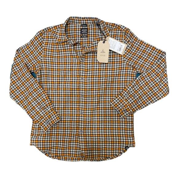 Prana Men's Los Feliz Long Sleeved Flannel Shirt NEW Size Small Standard Fit - Picture 1 of 6